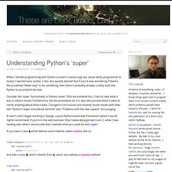 Understanding Python’s ‘super’ « Modern Programming World