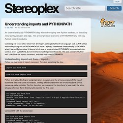 Understanding imports and PYTHONPATH — Stereoplex