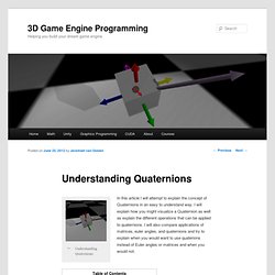 Understanding Quaternions3D Game Engine Programming