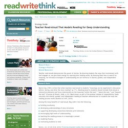 Teacher Read-Aloud That Models Reading for Deep Understanding