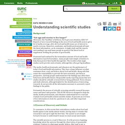 Understanding scientific studies