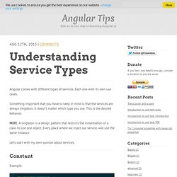 understanding service types