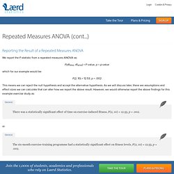 Repeated Measures ANOVA - Understanding a Repeated Measures ANOVA