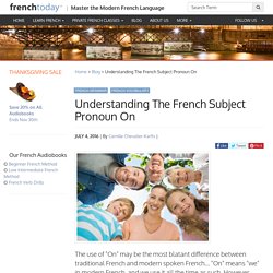 Understanding The French Subject Pronoun On
