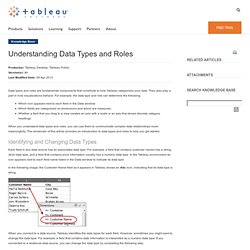 Understanding Data Types and Roles