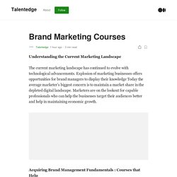 Brand Marketing Courses