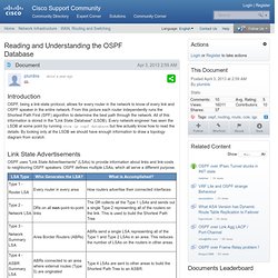 Understanding OSPF Database