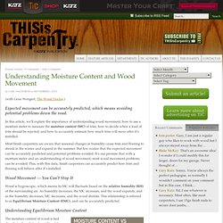 Understanding Moisture Content and Wood Movement