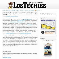 Understanding The Application Controller Through Object Messaging Patterns