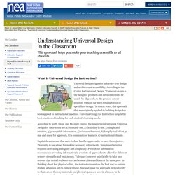 Understanding Universal Design in the Classroom