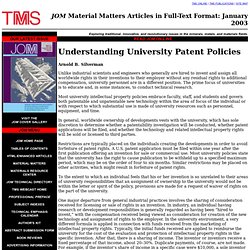 Understanding University Patent Policies