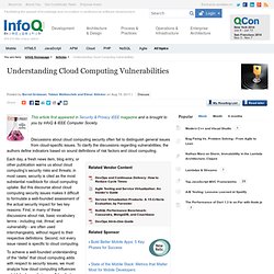 Understanding Cloud Computing Vulnerabilities