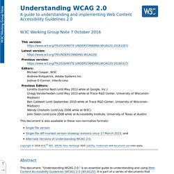 Understanding Techniques for WCAG Success Criteria