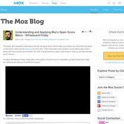 Understanding and Applying Moz's Spam Score Metric