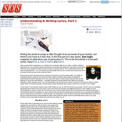 Understanding & Writing Lyrics, Part 1