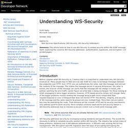 Understanding WS-Security