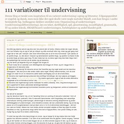 111 variationer til undervisning - ideer til brugen af blogs