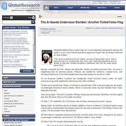 The Al Qaeda Underwear Bomber: Another Foiled False Flag