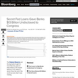 Secret Fed Loans Gave Banks Undisclosed $13B