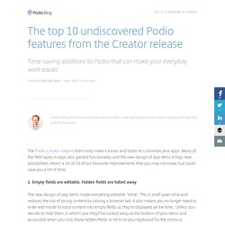 10 undiscovered Podio features from the Creator release - Podio blog