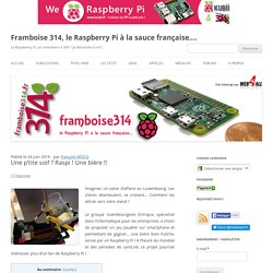 Une p’tite soif ? Raspi ! Une bière !!