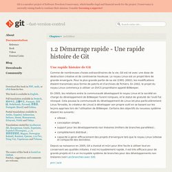 Une rapide histoire de Git