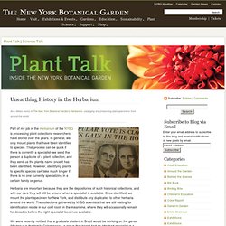» Unearthing History in the Herbarium