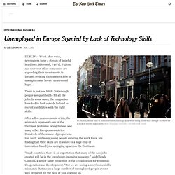 Unemployed in Europe Stymied by Lack of Technology Skills