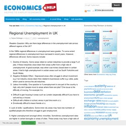 Regional Unemployment in UK