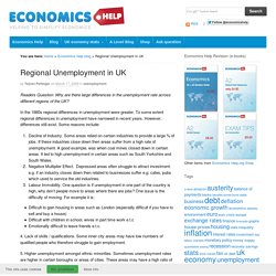 Regional Unemployment in UK