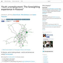 Youth unemployment: The foresighting experience in Kosovo*