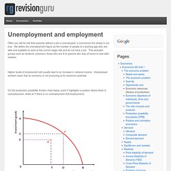 Unemployment and employment - Revisionguru