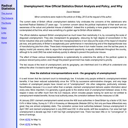 Radstats: Unemployment: How Official Statistics Distort Analysis and Policy, and Why