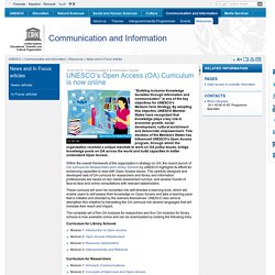 UNESCO’s Open Access (OA) Curriculum is now online