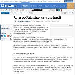 Unesco/Palestine: un vote lundi