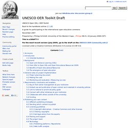 UNESCO OER Toolkit Draft