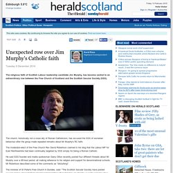 Unexpected row over Jim Murphy's Catholic faith