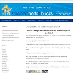 Unexpected Guests and the House is a mess! - SelClene Herts Domestic Cleaning Services