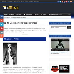 Top 10 Unexplained Disappearances