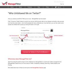 Who Unfollowed Me On Twitter - ManageFlitter - Twitter Account Management