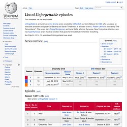 List of Unforgettable episodes