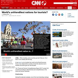 World's unfriendliest nations for tourists?