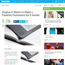 Unglue.it Wants to Make a Creative Commons for E-books