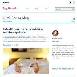 Unhealthy sleep patterns and risk of metabolic syndrome
