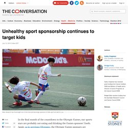 Unhealthy sport sponsorship continues to target kids : theconversation