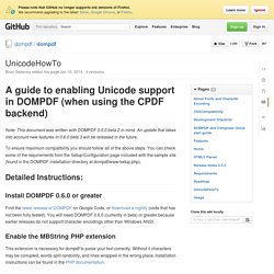 UnicodeHowTo · dompdf/dompdf Wiki · GitHub