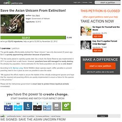 Save the Asian Unicorn From Extinction