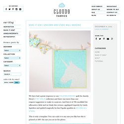 Unicorn and Stars Wall Hanging - Cloud9 Fabrics