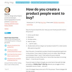 How do you create a product people want to buy? « Unicornfree with Amy Hoy: Creating And Selling Your Own Products