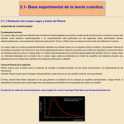 Unidad II.- Base experimental de la teoría cuántica.
